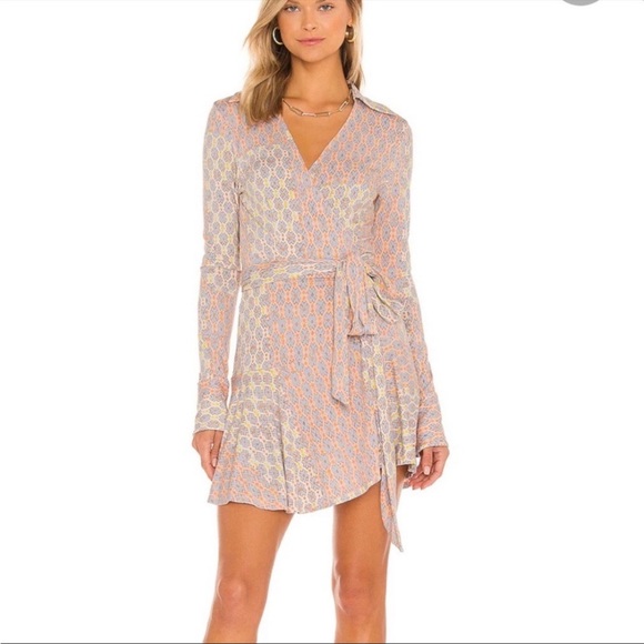 FREE PEOPLE Rhetta Wrap Dress in Ivory NWT - Picture 1 of 7